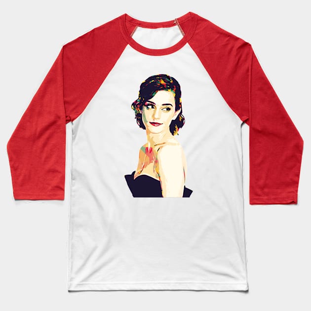 Emma Watson Baseball T-Shirt by Creativedy Stuff